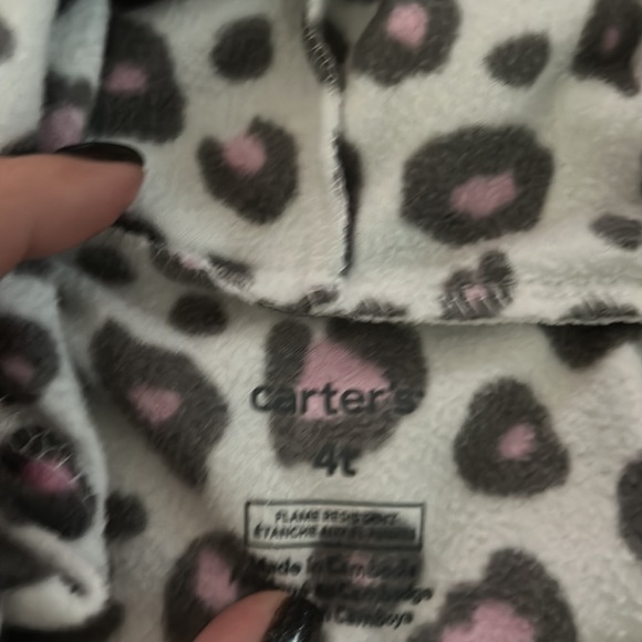 Carter’s 4 T girls sleeper (no feet, animal hat) - Picture 2 of 3